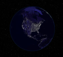 North America by night and beyond