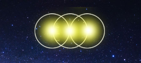 three circles of light
