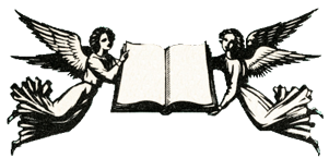 small angels holding a book